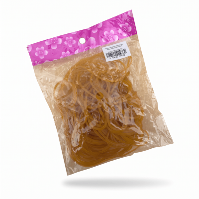 Elastice de bani galbene din cauciuc 50 g diametru 5 cm pentru birou